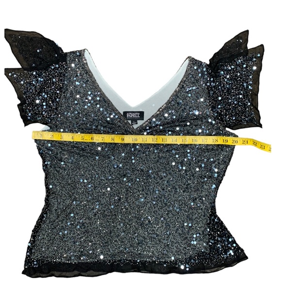 Adrianna  Papell  Boutique, Beaded Silk top - Picture 8 of 9